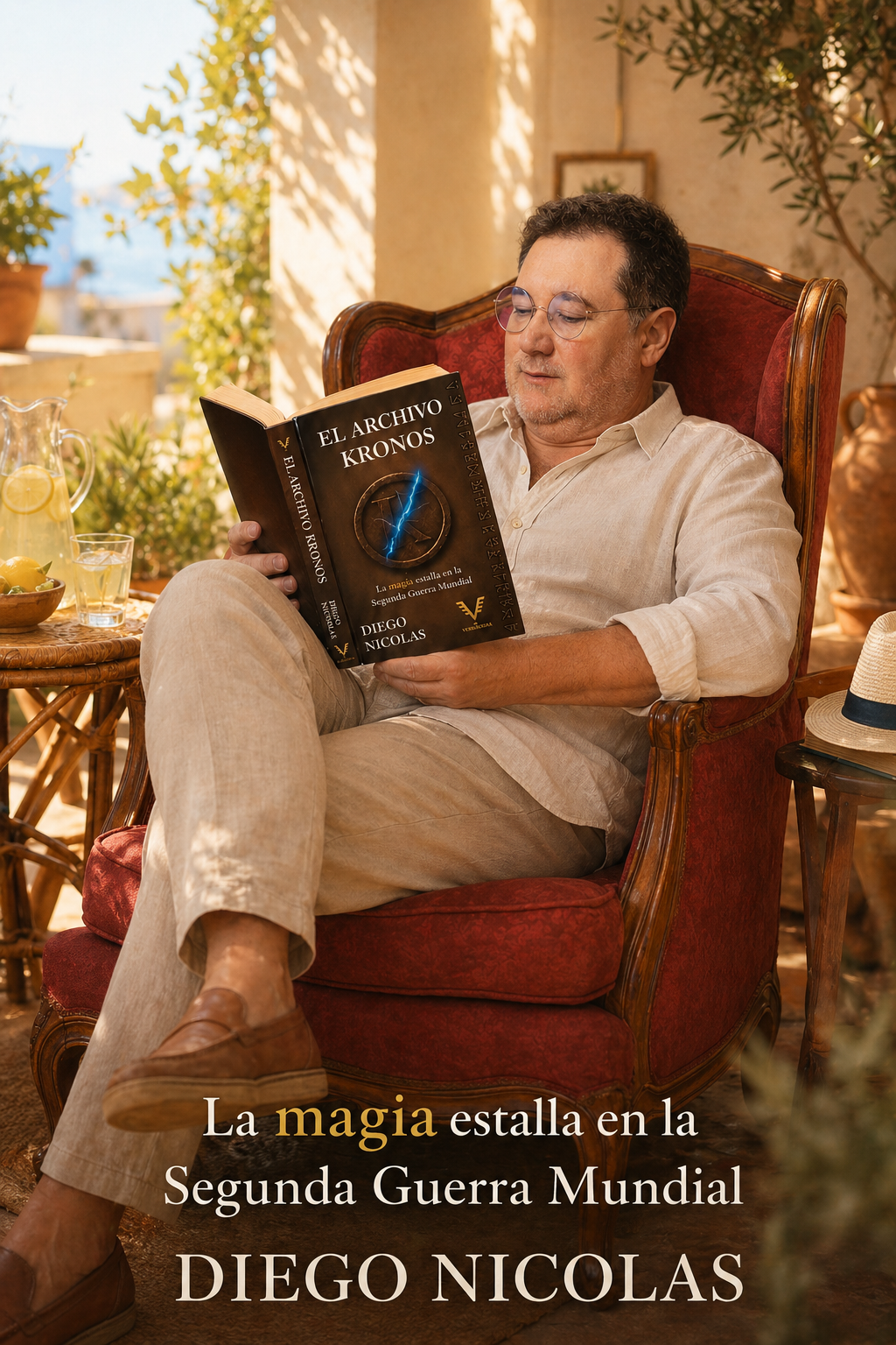 Diego Nicolás leyendo El Archivo Kronos